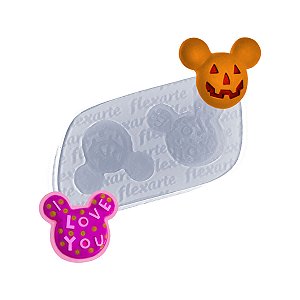Molde de  Silicone 752 - Halloween + I Love You - Flexarte
