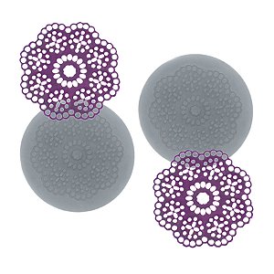 Molde de  Silicone 774 - Dupla de Mini Rendas Harriett Redonda