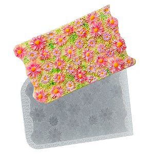 Molde de  Silicone 805 - Textura Floral de Margaridas