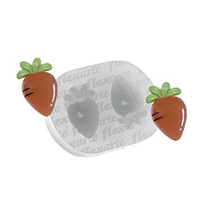 Molde de  Silicone 818 - Dupla de Cenouras Arredondadas