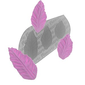 Molde de  Silicone 834 - Trio de Folhas Lakeisha