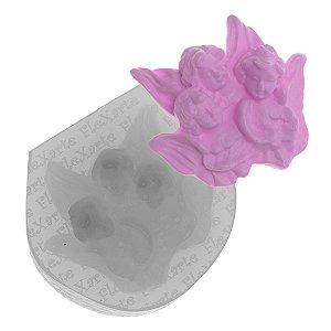 Molde de  Silicone 836 - Trio de Anjos Sabathiel
