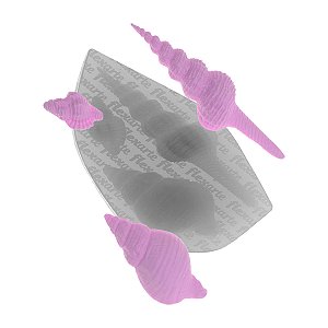 Molde de  Silicone 843 - Trio de Conchas Ladonna Médias