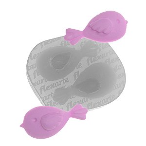 Molde de  Silicone 851 - Casal de Passarinhos Gordinhos