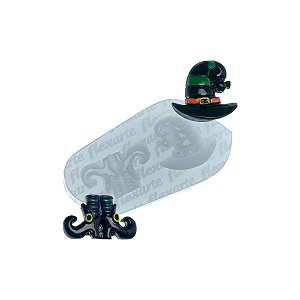 Molde de  Silicone 881 - Chapéu + Bota de Bruxa - Halloween