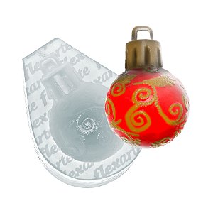 Molde de  Silicone 887 - Bolinha de Natal Ornamental 2,5cm