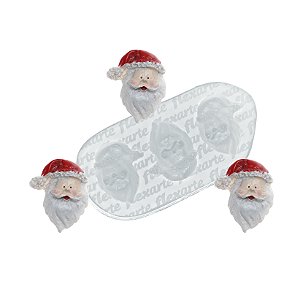 Molde de  Silicone 891 - Trio de Papai Noel Juliman