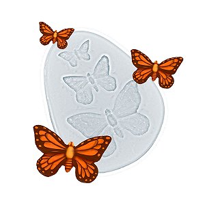 Molde de  Silicone 901 - Trio de Borboletas Mildred