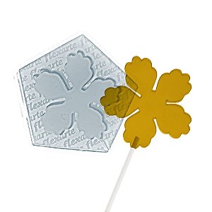 Molde de  Silicone 910 - Pirulito de Flor com 5 Lados 5cm