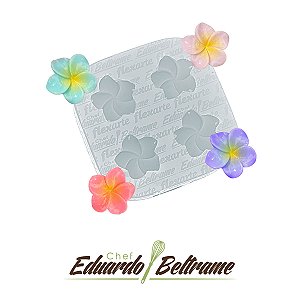 Molde de  Silicone 935 - Quarteto de Florzinhas Louella - EB