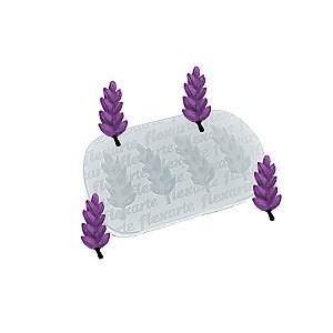 Molde de  Silicone 938 - Quarteto de Florzinhas de Alfazema Pequenas