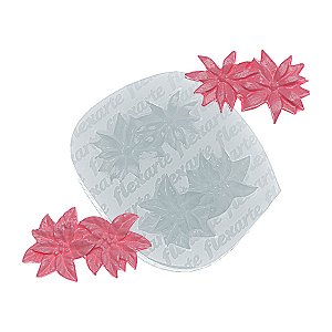 Molde de  Silicone 942 - Par Florzinhas Reva Azevinho