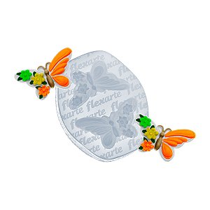 Molde de  Silicone 968 - Dupla de Borboletas Meghan 3,5cm