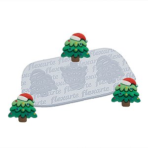 Molde de  Silicone 989 - Natal 4 - Trio de Árvores de Natal Peq -