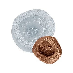Molde de Silicone 1002 - Chapéu Cowboy Médio 3cm - Flexarte