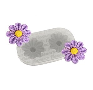 Molde de Silicone 1016 - Flores de Crochê Luella 2,8cm Flor