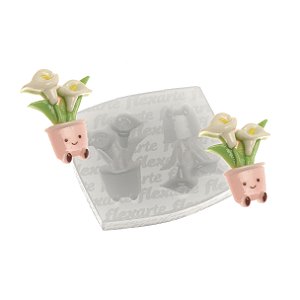 Molde de Silicone 1026 - Vaso de Copo de Leite 3cm Flexarte