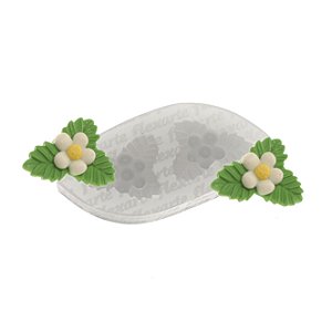 Molde de Silicone 1027 - Par de Flores Lillie 2,8cm Flexarte