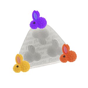 Molde de Silicone 1033 - Coelhos de Páscoa Lottie - 2,2cm