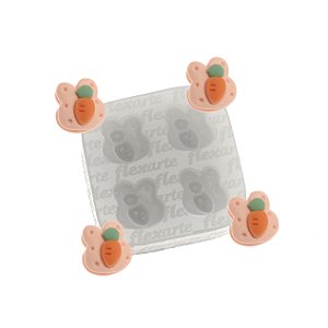 Molde de Silicone 1034 - Mini Coelhos de Páscoa - 1,5cm
