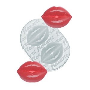 Molde de Silicone 900 - Par de Lábios AJ Rhea - Bocas 2,5cm