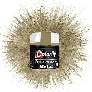 Pó para decoração - Metal Dourado 5g - Colorlly