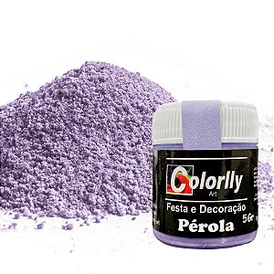 Pó para decoração - Pérola Lilás - Colorlly