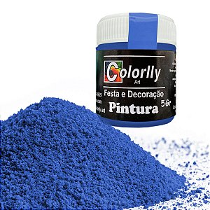 Pó para Decoração de Doces - Pintura Azul 5g - Colorlly