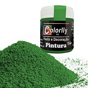 Pó para Decoração de Doces - Pintura Verde 5g - Colorlly