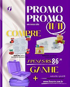 PROMO 11/11 - Moldes de Silicone 990+1019 + BRINDES FLEXARTE