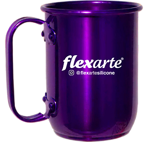 Caneca Roxa Flexarte de Alumínio - 350 ml