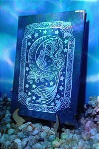 Caderno A5 de suede azul