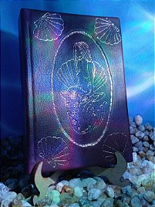 Caderno A6 de couro bordô (variação 1)