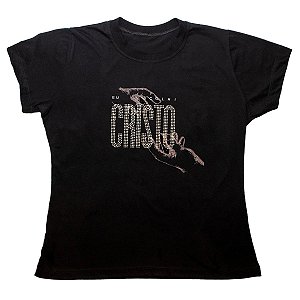 Baby Look Feminina Eu Escolhi Cristo Premium Algodão 30.1