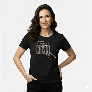 T-Shirt Cristã Eu Escolhi Cristo Premium Algodão 30.1