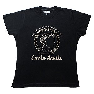 Camiseta Baby Look Católica Carlo Acutis – Feminina Premium