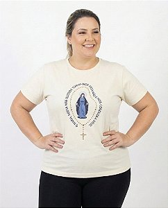 BabyLook Feminina Plus Size NSA das Graças com Terço