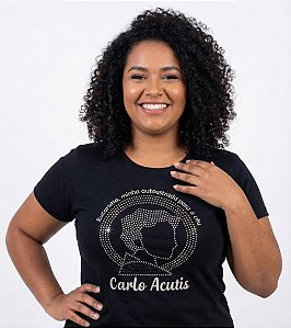 BabyLook Plus Size Carlo Acutis Eucaristia Algodão