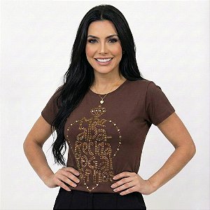 BabyLook Feminina Algodão Nossa Senhora Aparecida