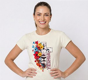 BabyLook Feminina Algodão Babylook Yeshua Leão Judá