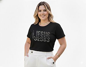 T-Shirt Plus Size Cristã Jesus Love Algodão Premium