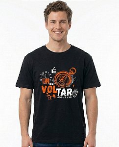 T-Shirt Masculina É tempo de voltar Algodão