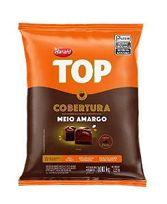 Cobertura de Chocolate Meio Amargo Top Harald 1,01kg Gotas