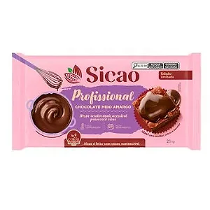 Chocolate Meio Amargo Sicao Profissional 2,1kg