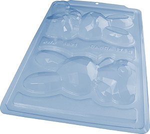 Forma de Silicone Coelho Lapidado Ref: 3691