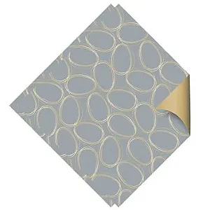 Folha Dupla Face Azul Ouro 69x89cm 25 UN
