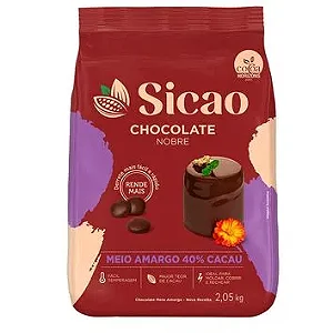 Chocolate Meio Amargo Nobre Sicao Gotas 2,05kg