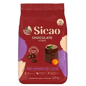 Chocolate Sicao Meio Amargo Gotas 1,01kg