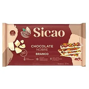 Chocolate Branco Nobre Barra 2,1kg Sicao