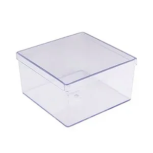 Cake Box Quadrada Cristal Bluestar 15x8x15cm Bluestar